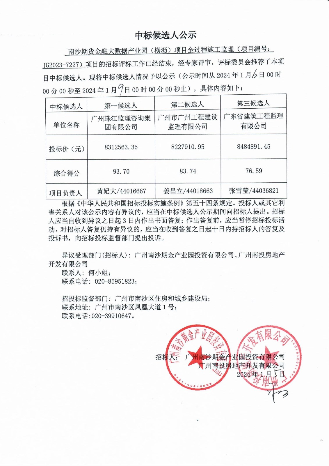 南沙期货金融大数据产业园（横沥）项目全过程施工监理中标候选人公示.jpg